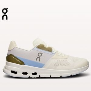 On Running Women's Sneakers Athletic Shoes Olive Green and Light Blue VEUC